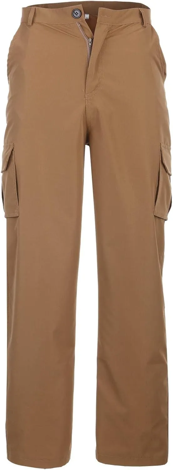 Athletic Pants for Men Color Leggings Casual Men's Trousers Pants Tooling Solid Multi-Pocket Tapered Athletic