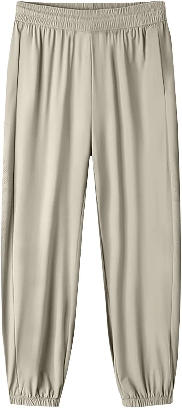 Beeswan Pants for Women Over 50 Ultra Stretch Breathable Casual Pant Quick Dry Elastic Waist Trousers with Pockets