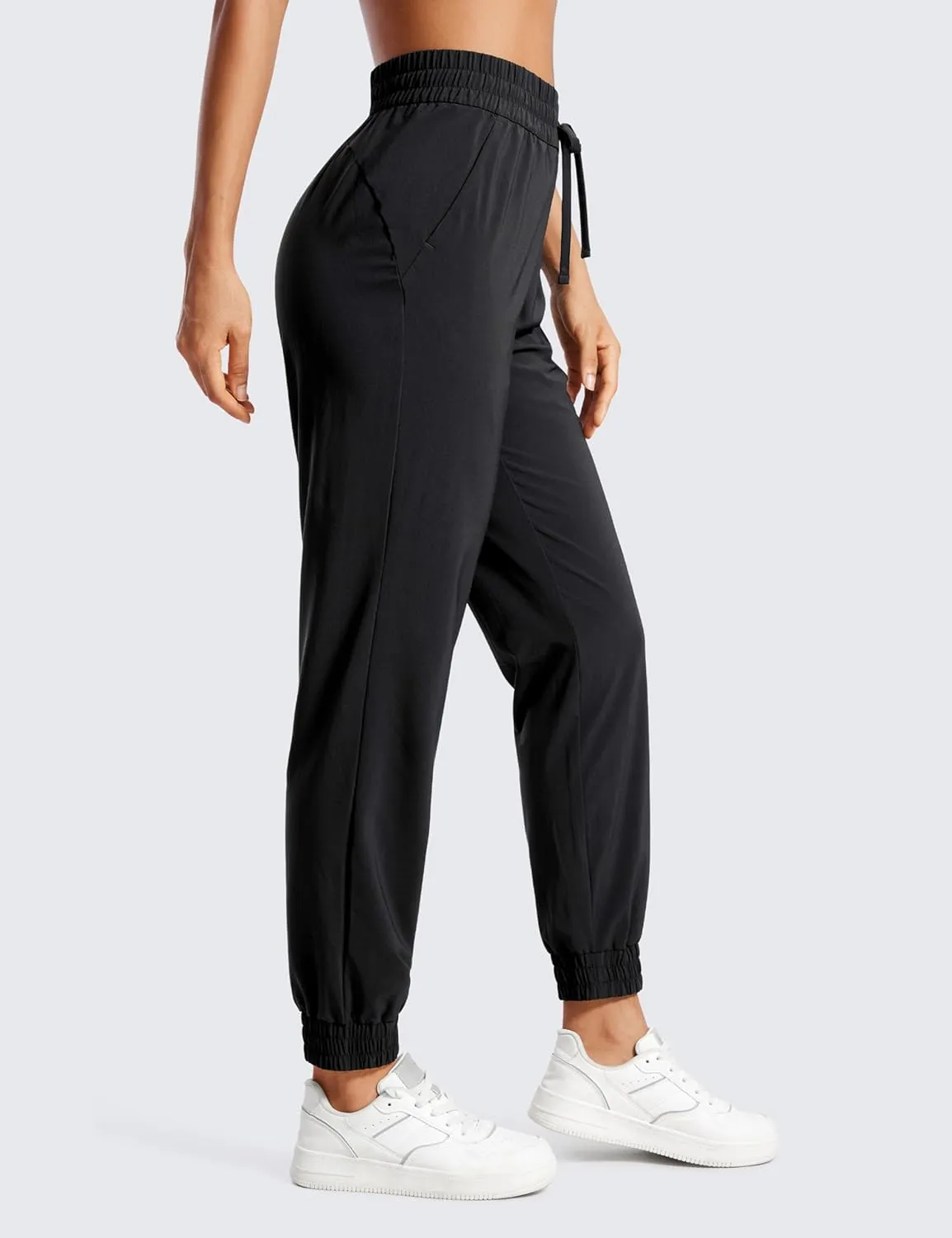 CRZ YOGA Lightweight Joggers for Women Workout Athletic Casual Lounge Travel Pants with Pockets Summer