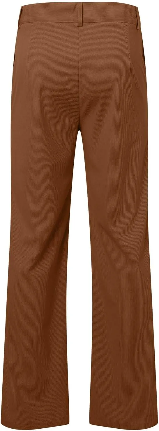 Fare Pants Men Corduroy Vintage Bell Bottom Pants 60s 70s Disco Outfits Stretch Slim Fitted Hippie Party Trousers