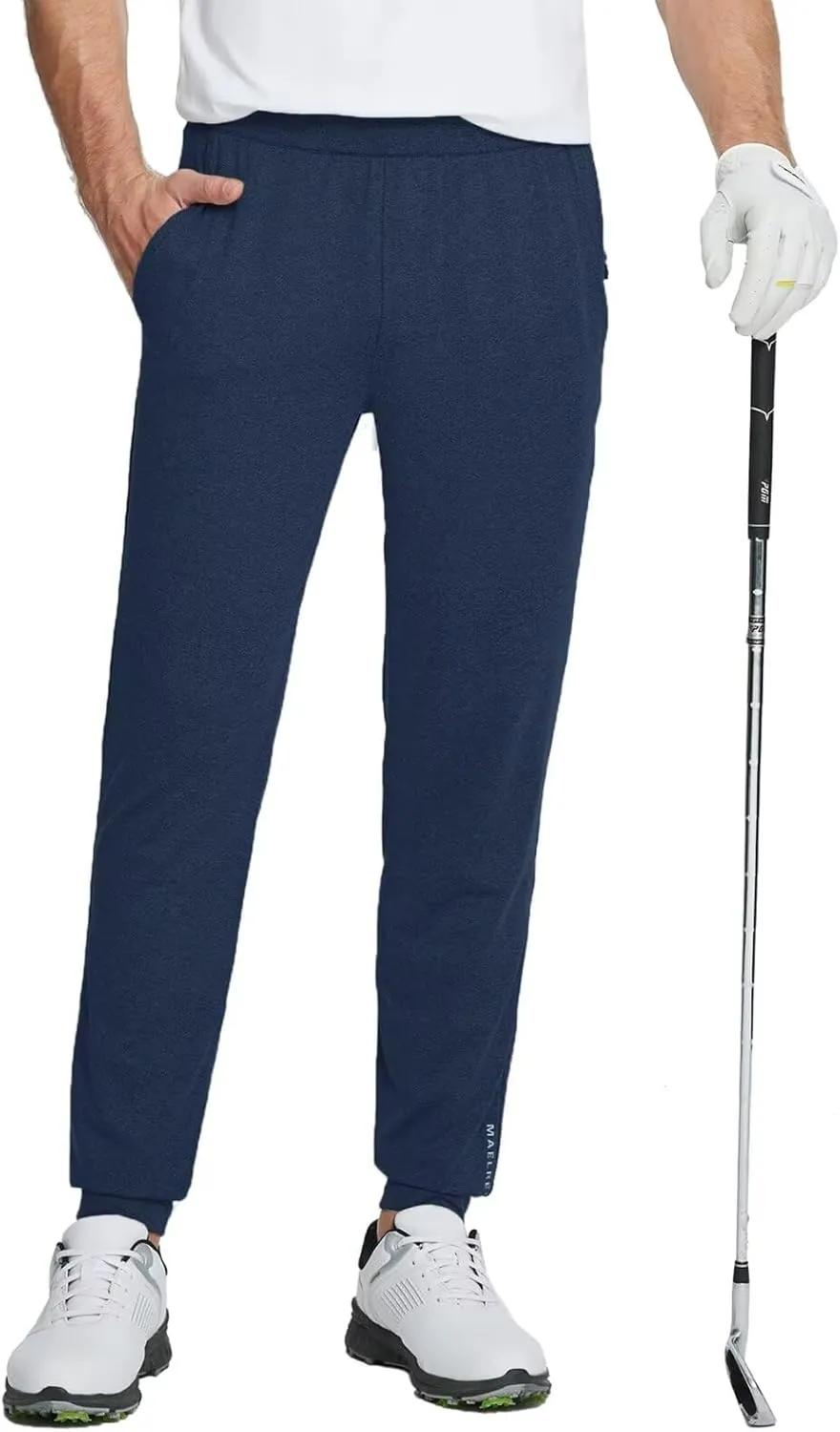 M MAELREG Mens Sweatpants with Zipper Pockets Moisture Wicking Workout Training Running Golf Athletic Track Pants Mens Jogger