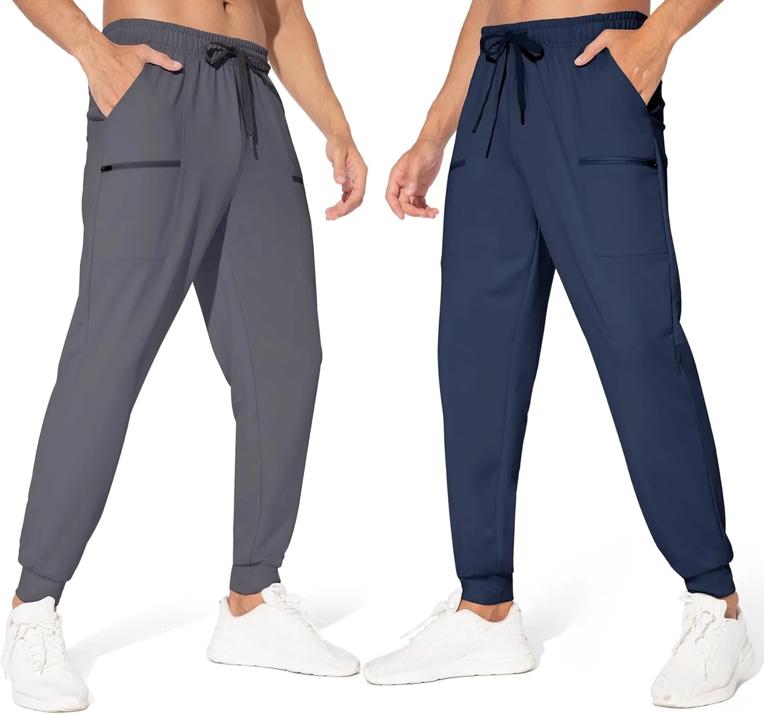 M MAROAUT Men's Joggers Pants - Lightweight Sweatpants with Zipper Pockets, Gym Workout Pants for Athletic Running Casual