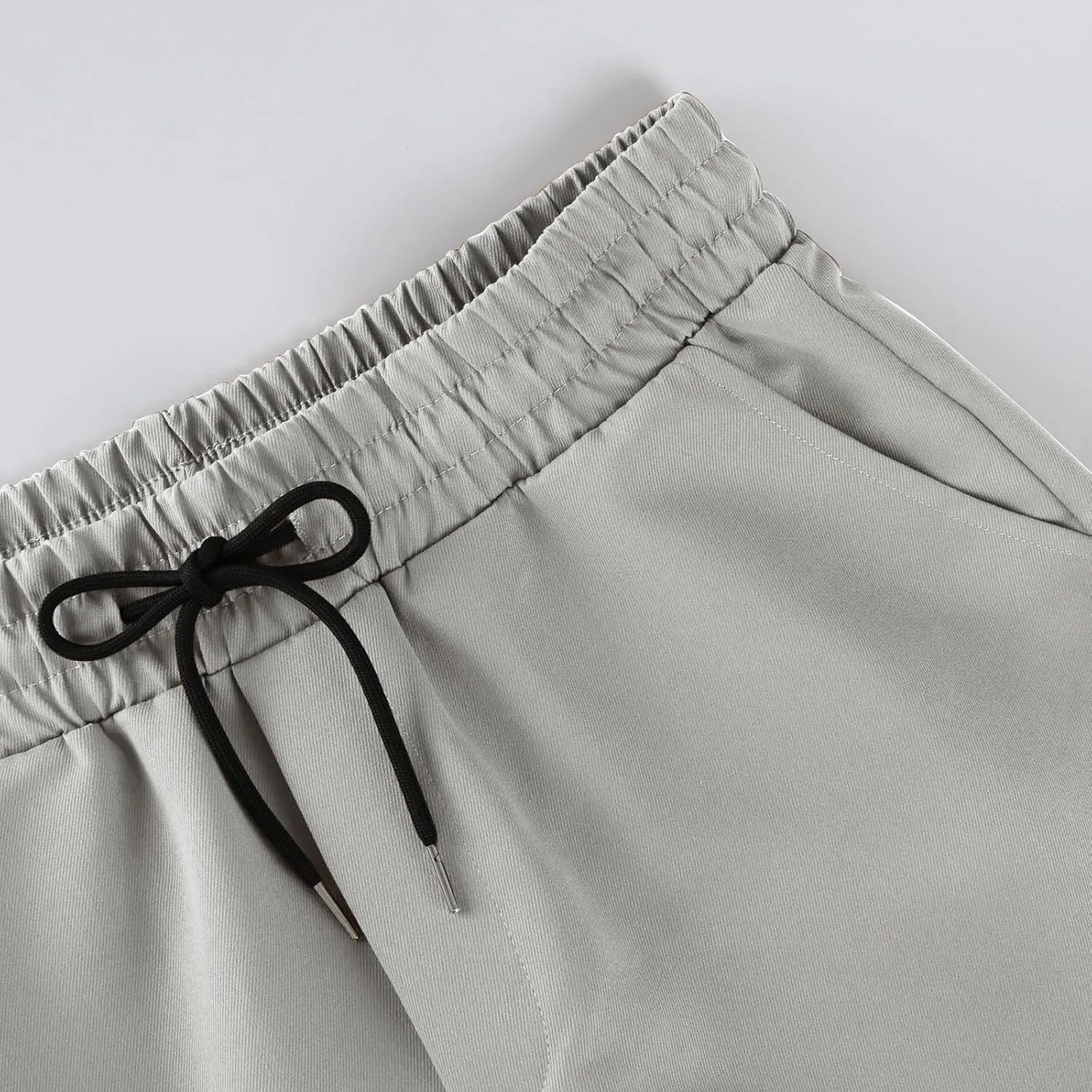 Mencomfy Cargo Pants Casual Stretch Slim Fit Hiking Pant Drawstring Athletic Joggers with Multi Pockets Tapered Trousers