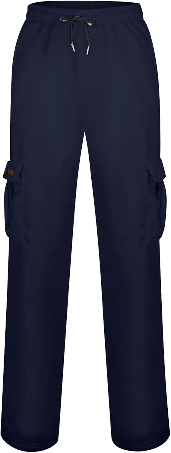 Men's Casual Cargo Joggers Drawstring Straight Leg Breathable Chino Pants Travel Lightweight Twill Jogging Sweatpants