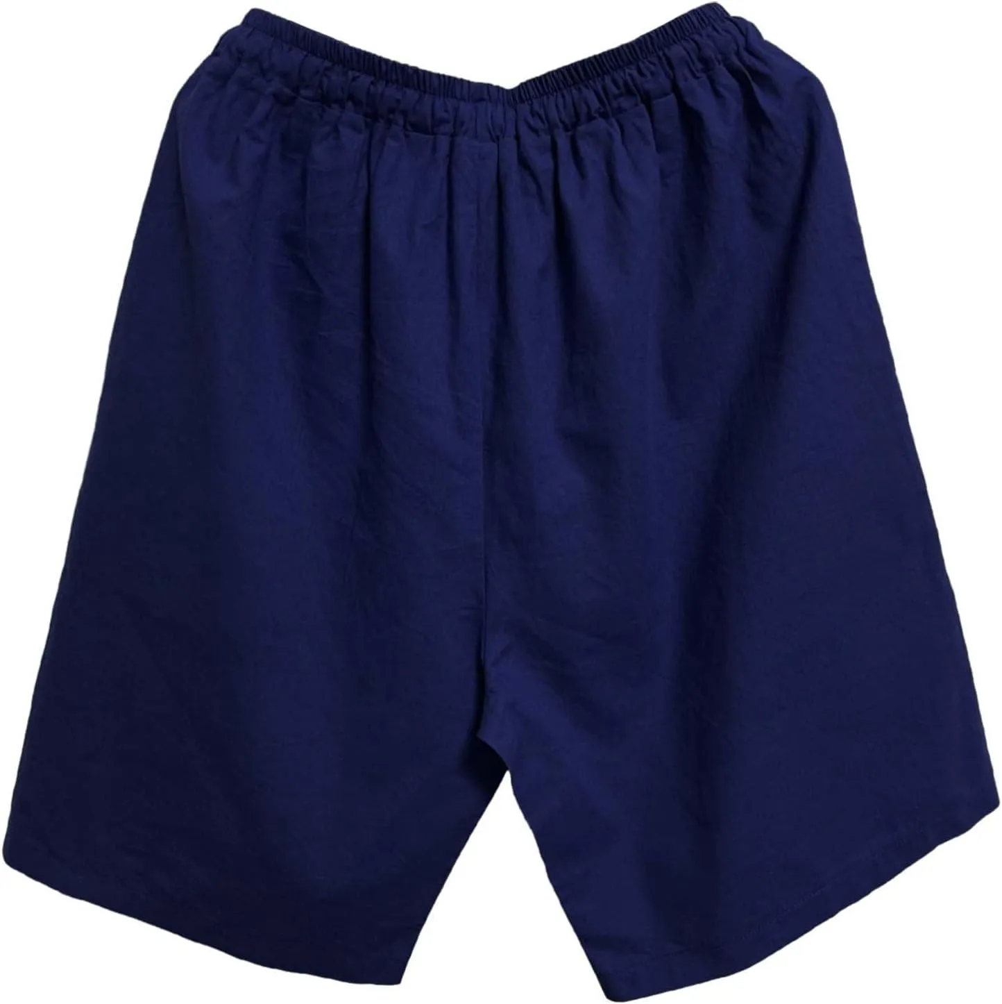 Mens Cotton and Linen Shorts Elastic Drawstring Solid Color Plus Size Casual Loose Pants Lightweight Breathable Beach Capris