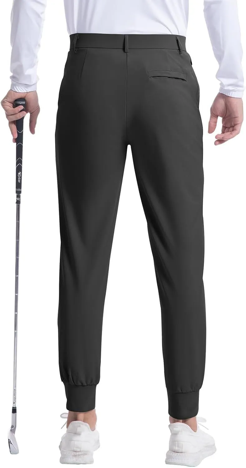 Mens Golf Joggers Pants Lightweight Stretchy Casual Slim Fit Sweatpants Work Dress Running Travel Trouser with Pocket