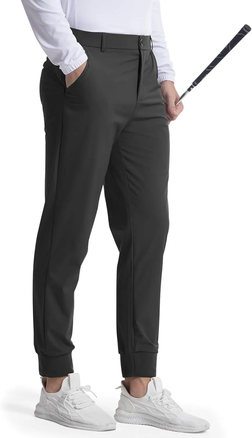 Mens Golf Joggers Pants Lightweight Stretchy Casual Slim Fit Sweatpants Work Dress Running Travel Trouser with Pocket