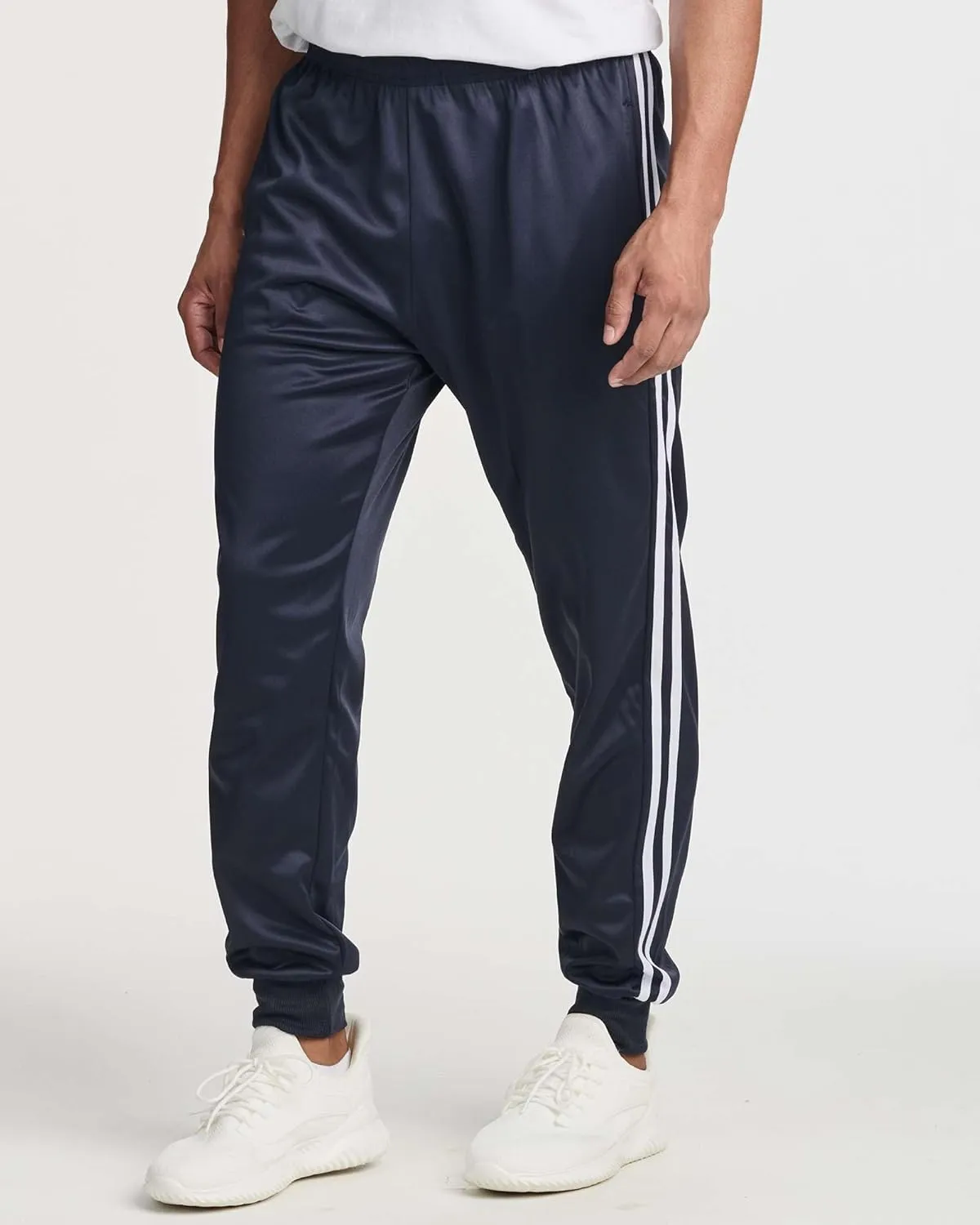 Real Essentials 3 Pack: Men's Tricot Active Athletic Casual Jogger Fleece Lined Sweatpants Pockets (Available in Big & Tall)