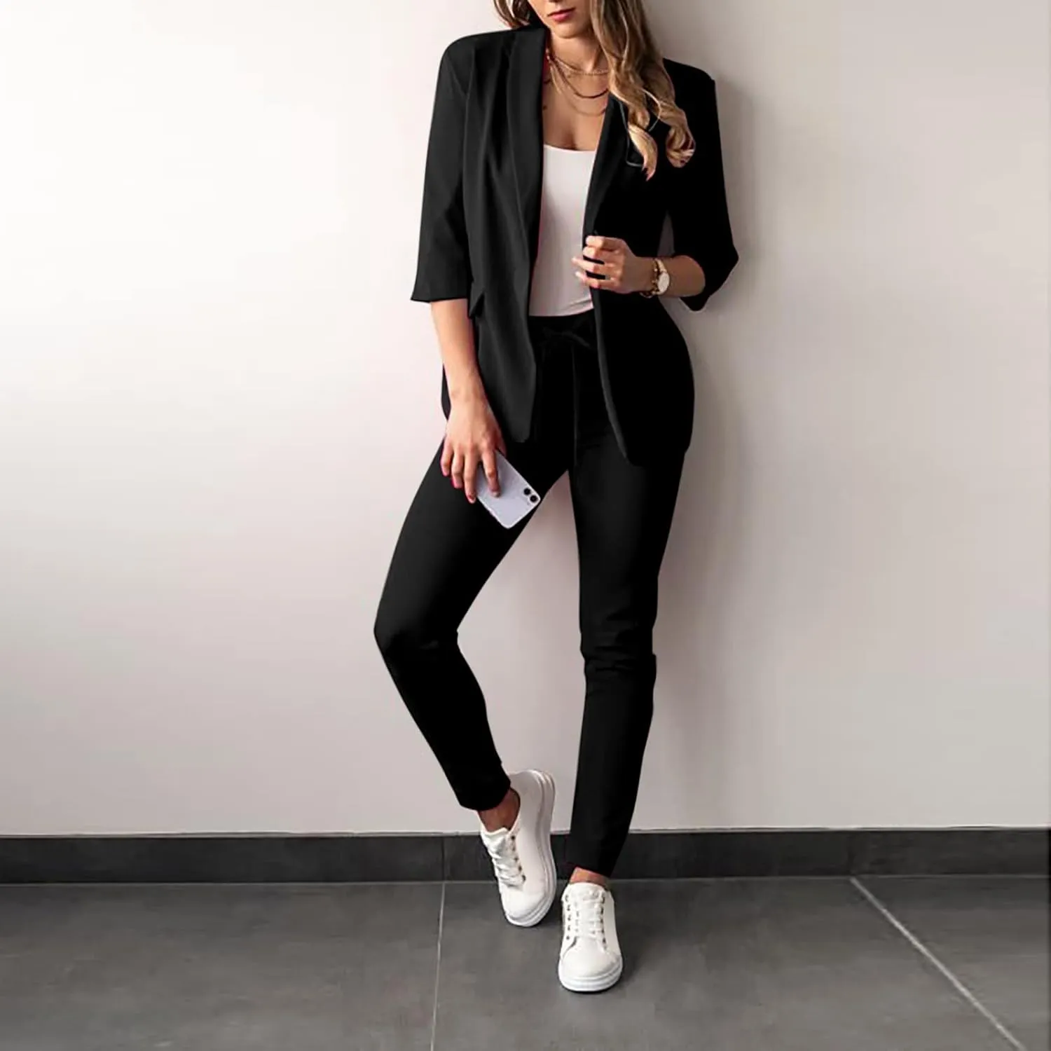Women Suit Sets For Work 2025 Fall Two Piece Blazer Jacket and Pencil Pants Business Casual Office Formal Outfits