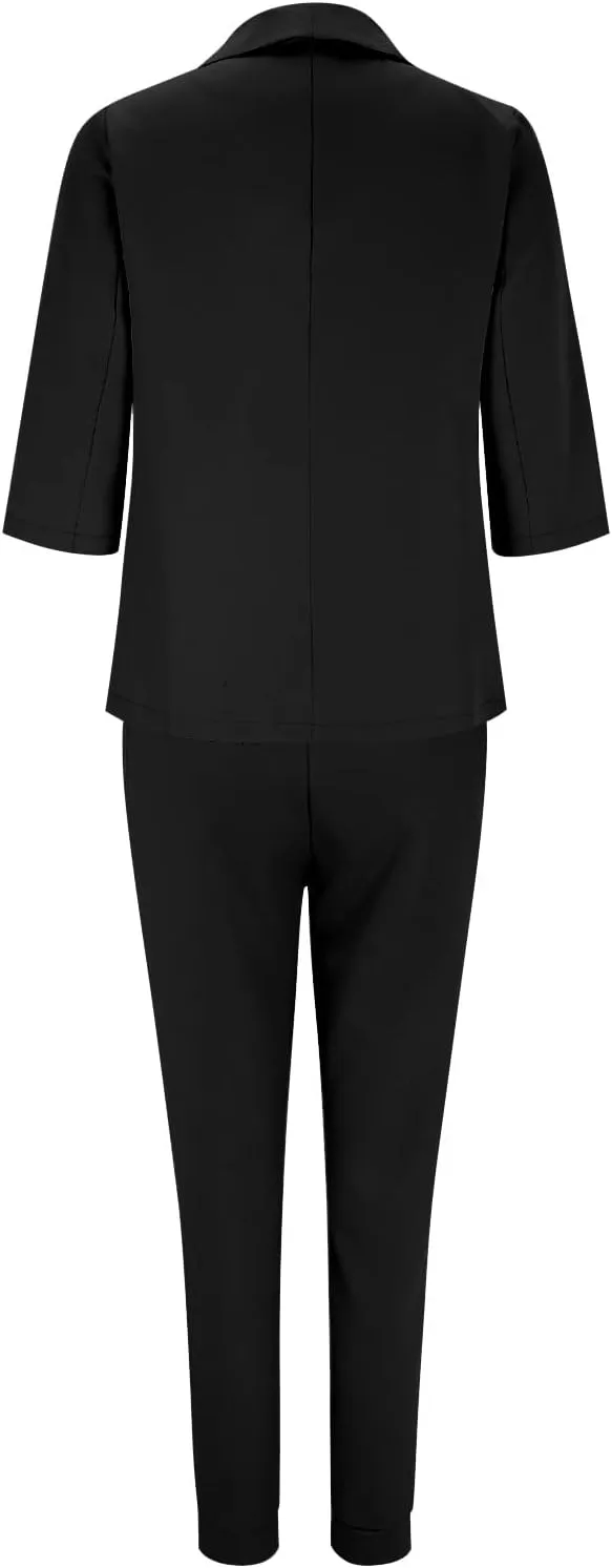Women Suit Sets For Work 2025 Fall Two Piece Blazer Jacket and Pencil Pants Business Casual Office Formal Outfits